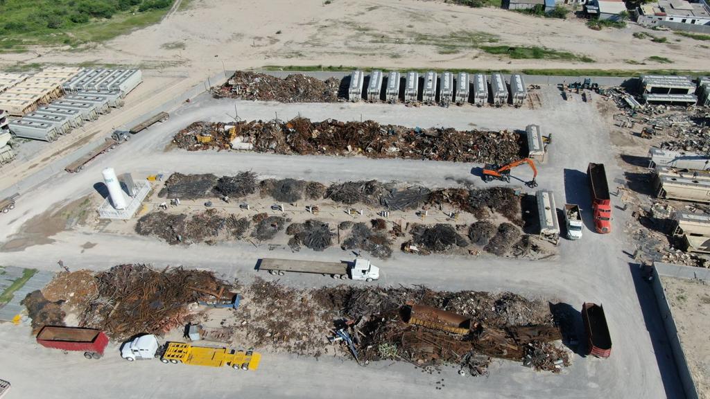 Área de almacenamiento de materiales reciclados