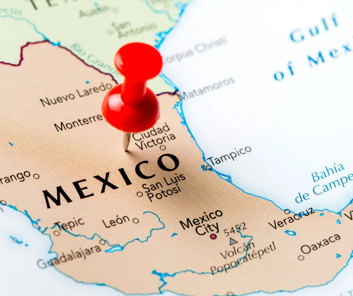 Mapa de México señalando la ubicación de Intermetals en Frontera, Coahuila